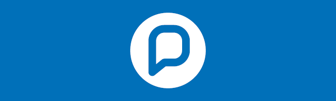 Blue Press Reader logo in a white circle